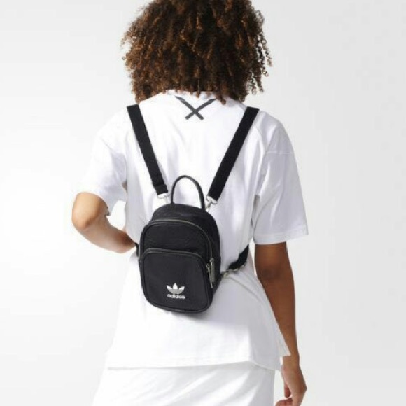 adidas originals mini backpack in all black